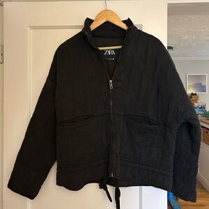Zara black quilted jacket